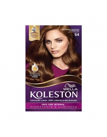 TINTURA KOLESTON KIT 54 CASTANHO DOURADO ACOBBREADO