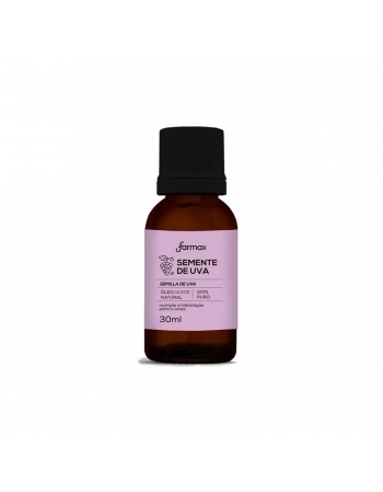 OLEO CORPORAL FARMAX 30ML 100% PURO SEMENTE DE UVA