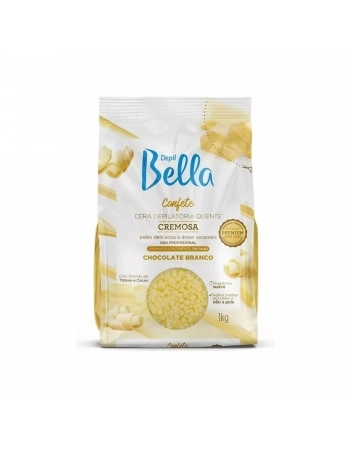 CERA QUENTE DEPIL BELLA 1K CONFETE CHOCOLATE BRANCO