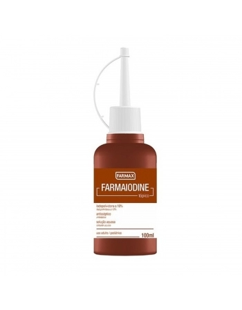 FARMAIODINE TOPICO COM ALMOTOLIA FARMAX 100ML