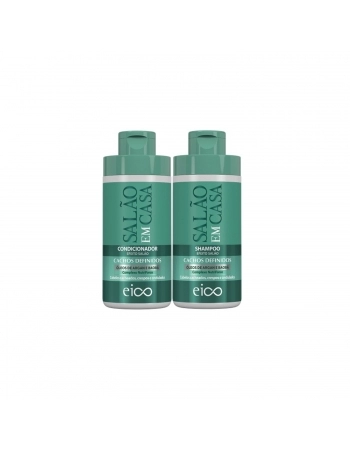 KIT SHAMPOO + CONDICIONADOR EICO 800/750ML SALAO EM CASA CACHOS DEFINIDOS