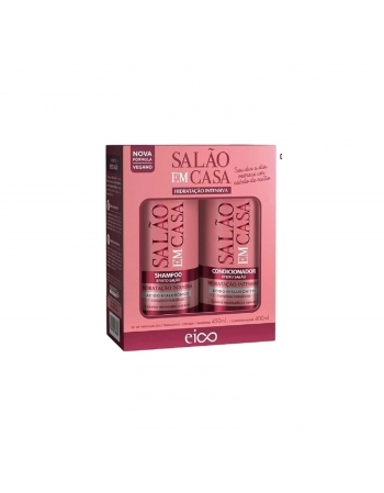 KIT SHAMPOO + CONDICIONADOR EICO 450/400ML SALAO EM CASA HIDRA
