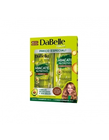 KIT SHAMPOO + CONDICIONADOR DABELLE 250/175ML ABACATE NUTRITIVO