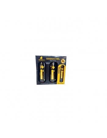KIT SHAMPOO + CONDICIONADOR BARRO MINAS 300ML BANANA E MEL + SERUM GRATIS