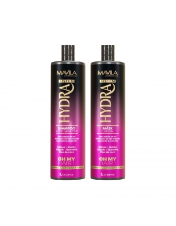 KIT SHAMPOO + CONDICIONADOR MAVILA PROFISSIONAL 1L SISTEMA HYDRA