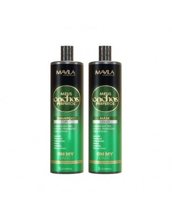 KIT SHAMPOO + CONDICIONADOR MAVILA PROFISSIONAL 1L MEUS CACHOS PERFEITOS