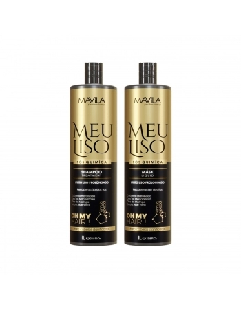 KIT SHAMPOO + CONDICIONADOR MAVILA PROFISSIONAL 1L MEU LISO