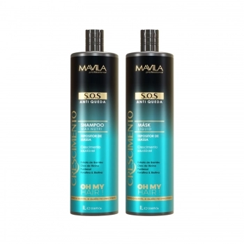 KIT SHAMPOO + MASCARA LIQUIDA MAVILA 1L CRESCIMENTO