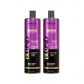 KIT SHAMPOO + MASCARA LIQUIDA MAVILA 1L COLOR INTENSE BLOND