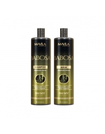 KIT SHAMPOO + CONDICIONADOR MAVILA PROFISSIONAL 1L BABOSA