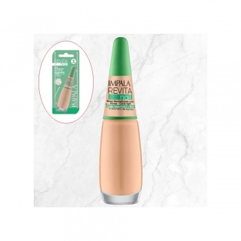 ESMALTE IMPALA BASE REVITANAIL COM FIBRAS CORAL LIGHT COM BLISTER 889 ***