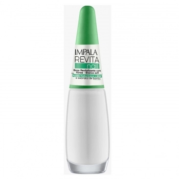ESMALTE IMPALA BASE REVITANAIL COM FIBRAS BRANCO SOFT SEM BLISTER 888