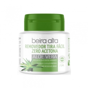 REMOVEDOR ESMALTE BEIRA ALTA 75ML ZERO ACETONA TIRA FACIL ALOE VERA