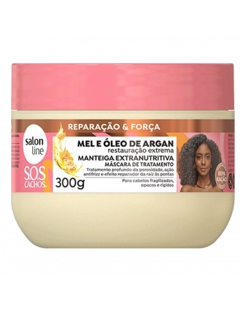 MASCARA SALON LINE 300G SOS EXTRANUTRI MEL E OLEO DE ARGAN