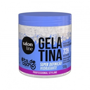 GELATINA SALON LINE 550G TO DE CACHOS HIDRATANTE CREMOSA