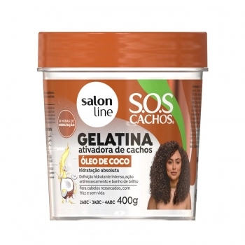 GELATINA SALON LINE 400G SOS OLEO DE COCO