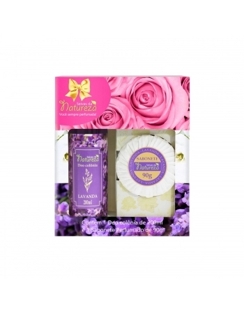 ESTOJO AROMATICA SEIVAS DA NATUREZA DEO COLONIA 200ML+SB 90G LAVANDA