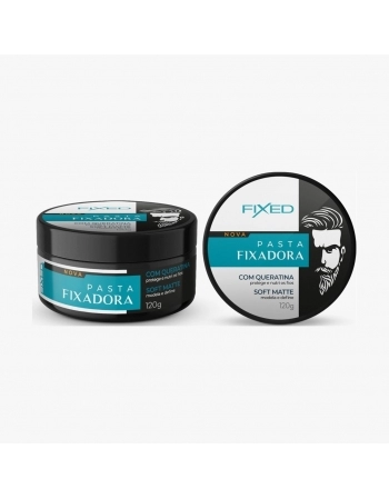 PASTA CAPILAR FIXED 120G FIXADORA COM QUERATINA SOFT MATTE