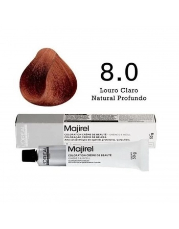 TINTURA LOREAL MAJIREL PROFISSIONAL INDIVIDUAL 8.0 LOURO CLARO NATURAL PROFUNDO