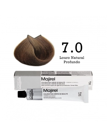 TINTURA LOREAL MAJIREL PROFISSIONAL INDIVIDUAL 7.0 LOURO NATURAL PROFUNDO
