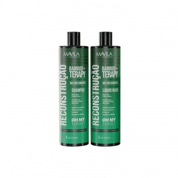 KIT SHAMPOO + MASCARA LIQUIDA MAVILA 1L BAMBOO TERAPY