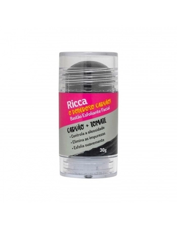 BASTAO ESFOLIANTE FACIAL RICCA 30GR CARVAO+TOMATE