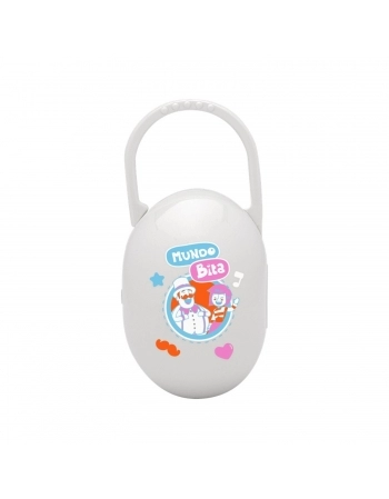 PORTA CHUPETA LOLLY KINDDY 7351 MUNDO BITA BLISTER TRANSPARENTE