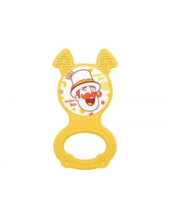MORDEDOR CHOCALHO LOLLY KINDDY 7049 MUNDO BITA BLISTER AMARELO