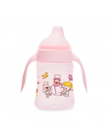 COPO TREINAMENTO LOLLY MUNDO BITA 250ML COM ALÇA 7104 BLISTER ROSA