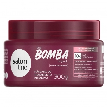 MASCARA SALON LINE 300G BOMBA HIDRATANTE RECONSTRUTORA
