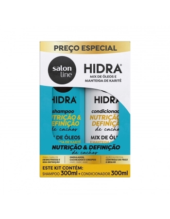 KIT SHAMPOO+CONDICIONADOR SALON LINE 300ML HIDRATANTE MIX DE OLEOS E MANTEIGA DE KARITE