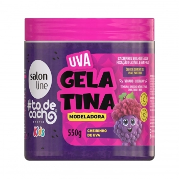 GELATINA SALON LINE 550G TO DE CACHO KIDS MODELADORA CHEIRINHO DE UVA