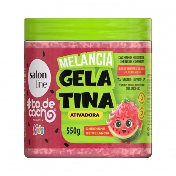 GELATINA SALON LINE 550G TO DE CACHO KIDS ATIVADORA CHEIRINHO DE MELANCIA