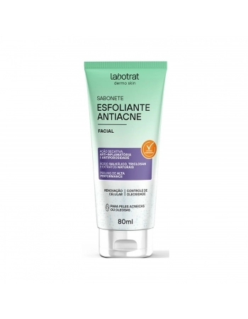 SABONETE LIQUIDO ESFOLIANTE LABOTRAT 80ML DERMO SKIN ANTIACNE