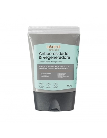 MASCARA FACIAL LABOTRAT 130G ARGILA PRETA ANTIPOROSIDADE REGENERADORA