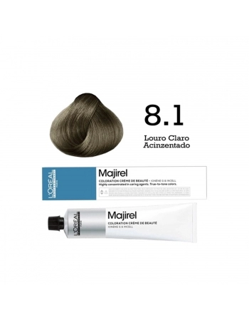 TINTURA LOREAL MAJIREL PROFISSIONAL INDIVIDUAL 8.1 LOURO CLARO ACINZENTADO
