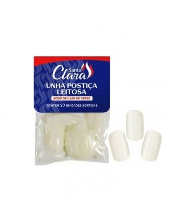 UNHA POSTIÇA SANTA CLARA LEITOSA COM 20 UNIDADES SORTIDAS 6103