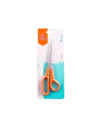 TESOURA MULTIUSO MUNDIAL 7 1/2\" LARANJA PIXEL 3562 FIO LISO