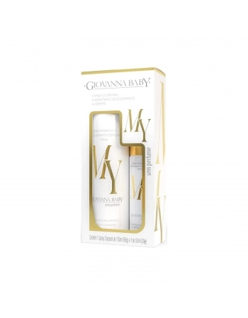 KIT DESODORANTE AEROSOL HIDRATANTE CORPORAL GIOVANA BABY 150 ML + 50ML MY SEM PERFUME