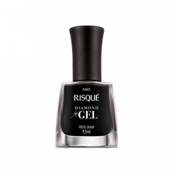 ESMALTE RISQUE DIAMOND GEL CREMOSO SEM BLISTER PRETO CAVIAR