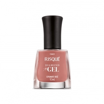 ESMALTE RISQUE DIAMOND GEL CREMOSO SEM BLISTER ESPUMANTE ROSE