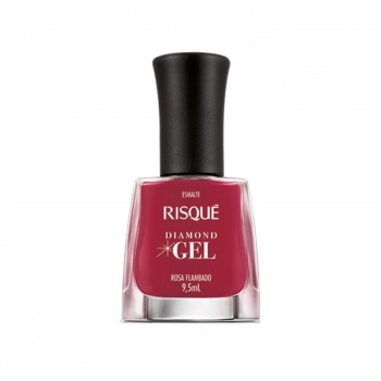 ESMALTE RISQUE DIAMOND GEL CREMOSO SEM BLISTER ROSA FLAMBADO
