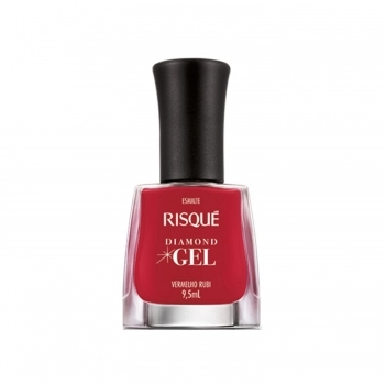 ESMALTE RISQUE DIAMOND GEL CREMOSO SEM BLISTER VERMELHO RUBI