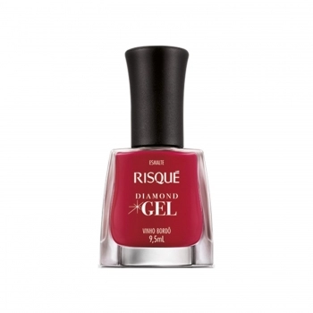 ESMALTE RISQUE DIAMOND GEL CREMOSO SEM BLISTER VINHO BORDO