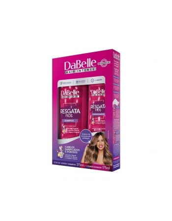 KIT SHAMPOO + CONDICIONADOR DABELLE 375/175ML RESGATA FIOS