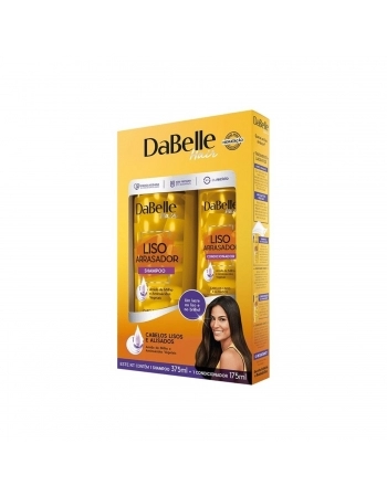 KIT SHAMPOO + CONDICIONADOR DABELLE 375/175ML LISO ARRASADOR