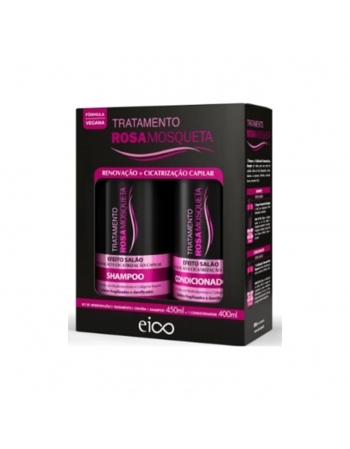 KIT SHAMPOO+CONDICIONADOR EICO 450/400ML ROSA MOSQUETA