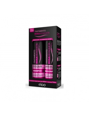 KIT SHAMPOO+CONDICIONADOR EICO 800/750ML ROSA MOSQUETA