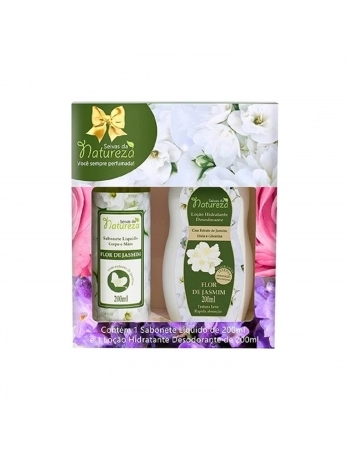 ESTOJO AROMATICA SEIVAS DA NATUREZA SABONETE LIQUIDO 200ML+ LOÇÃO HIDRATANTE 200ML FLOR JASMIM