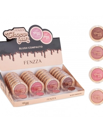 BLUSH FENZZA COMPACTO MAKE UP C/24UN CHOCO FUN FZ41001